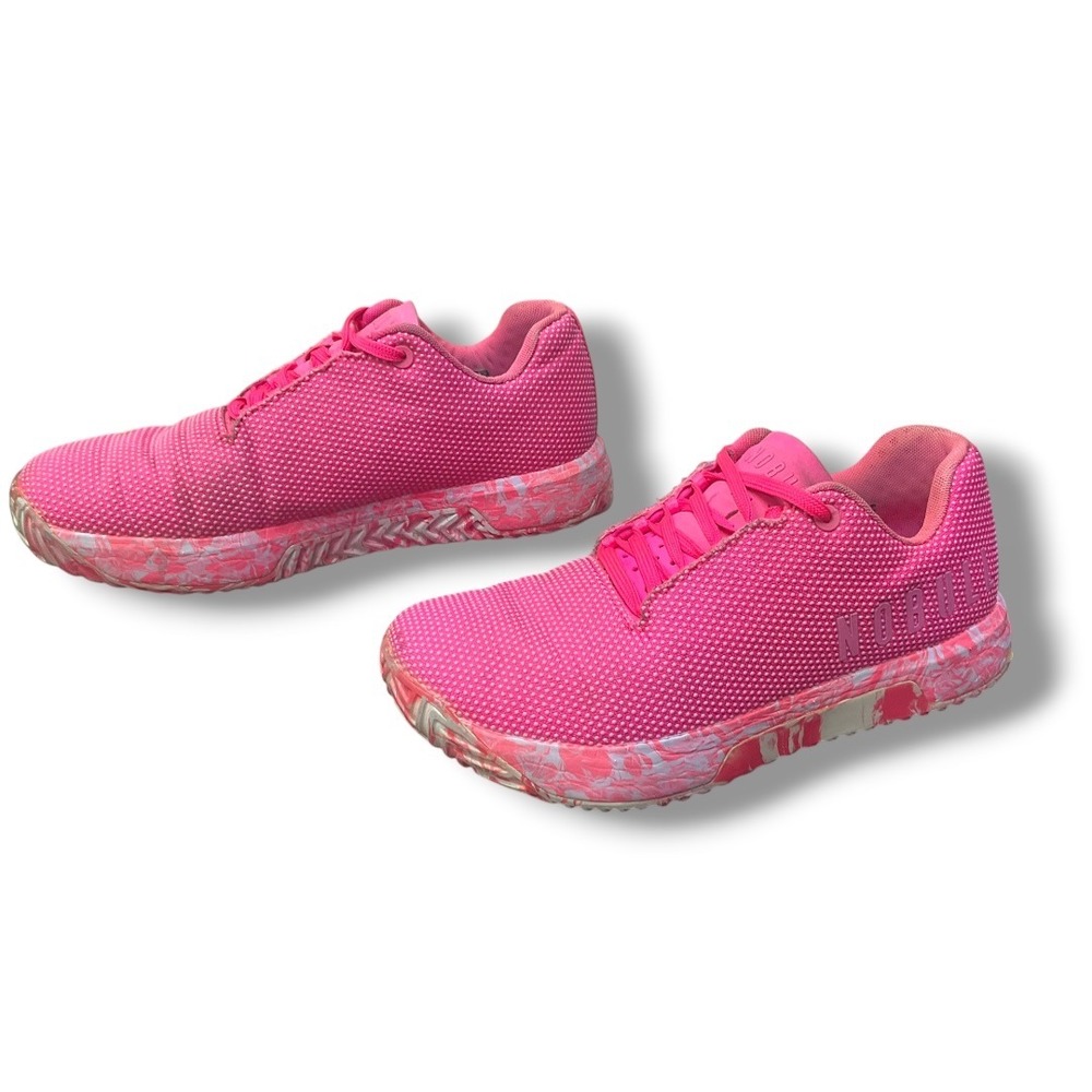 NOBULL Pink SuperFabric Trainer Women's Cross Training Shoes Marbled Sole